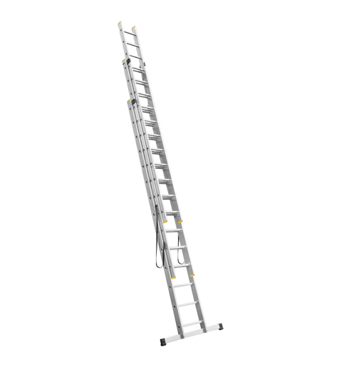 Picture of Aldotrade aluminum ladder 3x14 partition profi three -part