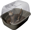 Obrázek z ALDOTRADE Krytá toaleta pro kočky Rattan 42x50,5x40cm 