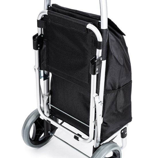 Picture of Aldotrade shopping bag on wheels with seat Comfort - black