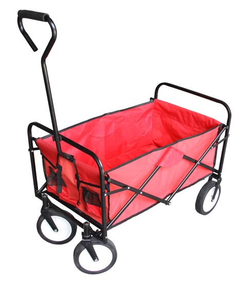 Obrázek z ALDOTRADE Skládací zahradní přepravní vozík červený 