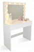 Obrázek z ALDOTRADE Toaletní kosmetický stolek Linda 80x40x140cm se zrcadl 