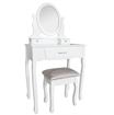 Obrázek z ALDOTRADE Toaletní kosmetický stolek Sofia 73x40x132cm s taburet 
