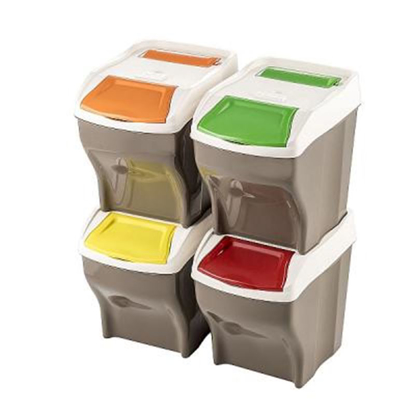 Obrázek ALDOTRADE Koš na tříděný odpad Poker Plus 4x27l