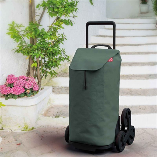 Picture of Shopping bag on wheels Tris Floral Green