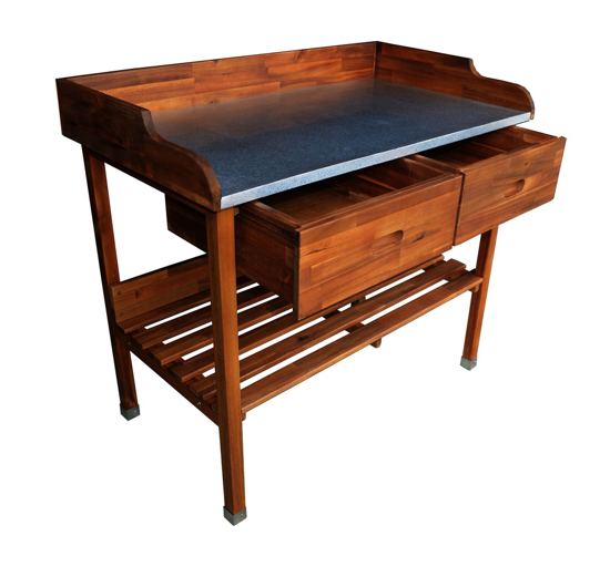 Picture of ALAN Wooden Grill Table 110x60x42 cm