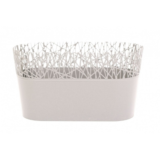 Obrázek z Truhlík s krajkou City 28,5cm - Bílá 