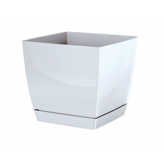 Picture of Flowerpot Coubi square with a bowl of 13.5 cm white