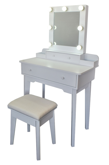 Obrázek z Kosmetický stolek Beata 75x40x133 cm s taburetem 