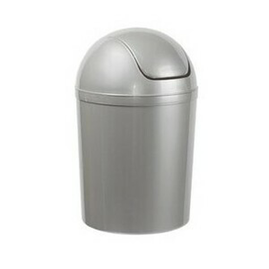 Picture of Waste basket swing top 15 l, silver