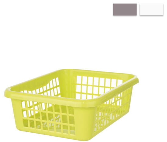 Picture of Plastic basket 25,6x19,7x 6,6cm, mix of colors
