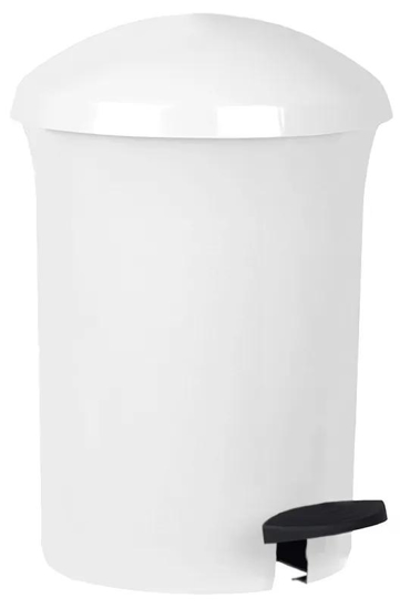 Obrázek z Pedálový odpadkový koš Dust Bin 8,1 l, bílá 