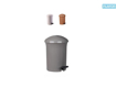 Picture of Pedal trash bin dust bin 8.1 l, brown