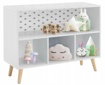 Obrázek z Dětský regál s obláčky na hračky OVELA 78x28x58 cm, bílá 