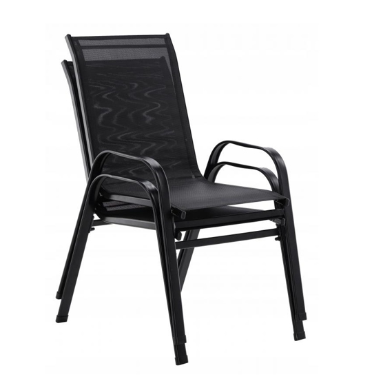Obrázek z Zahradní židle STELA černá, set 2ks 