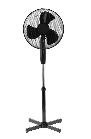 Obrázek z Stojanový ventilátor černý 45W 