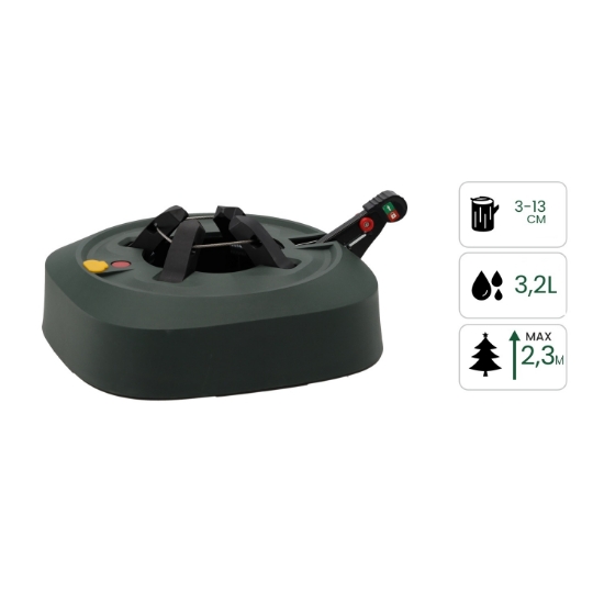 Obrázek z Stojan na vánoční stromek s pedálem zelený 