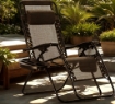 Obrázek z Zahradní relaxační polohovací křeslo se stojanem a opěrkou hlavy 