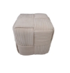 Obrázek z Pletená pufa kostka 40x40x40 cm, krémová 