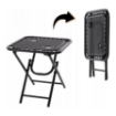 Obrázek z Zahradní/turistický stolek 50 x 50 x 50 cm s otvory na nápoje černý 